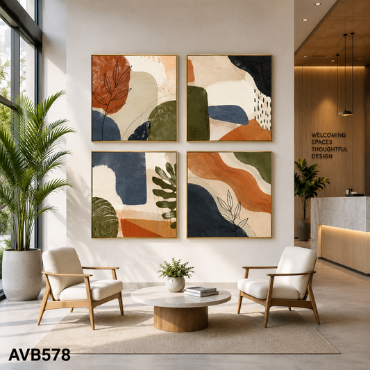 Bộ 4 Tranh Tối Giản - AVB578