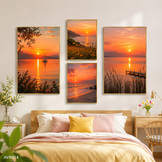 Bộ 4 Tranh Hoàng Hôn - AVB614