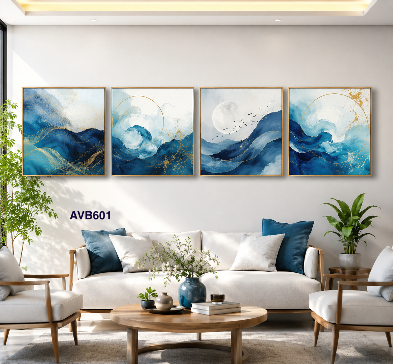 Bộ 4 Tranh Tối Giản - AVB601