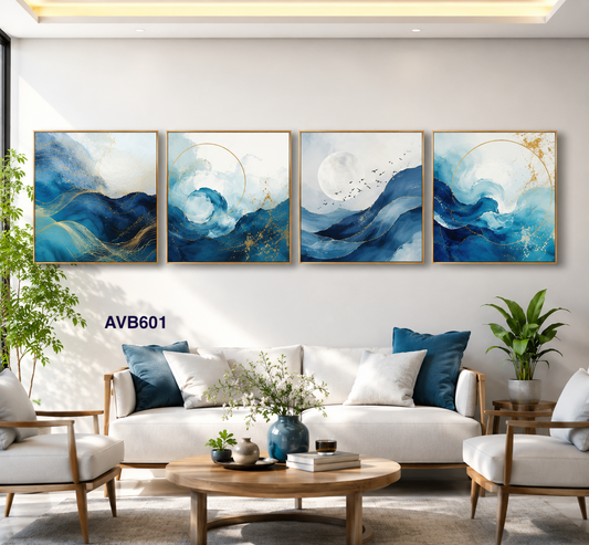 Bộ 4 Tranh Tối Giản - AVB601