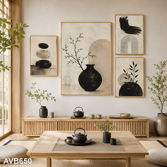 Bộ 4 Tranh Tối Giản - AVB650