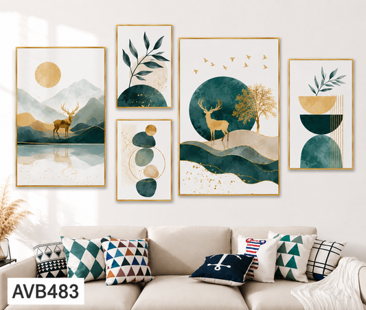 Bộ 5 Tranh Hươu Trong Mộng - AVB483