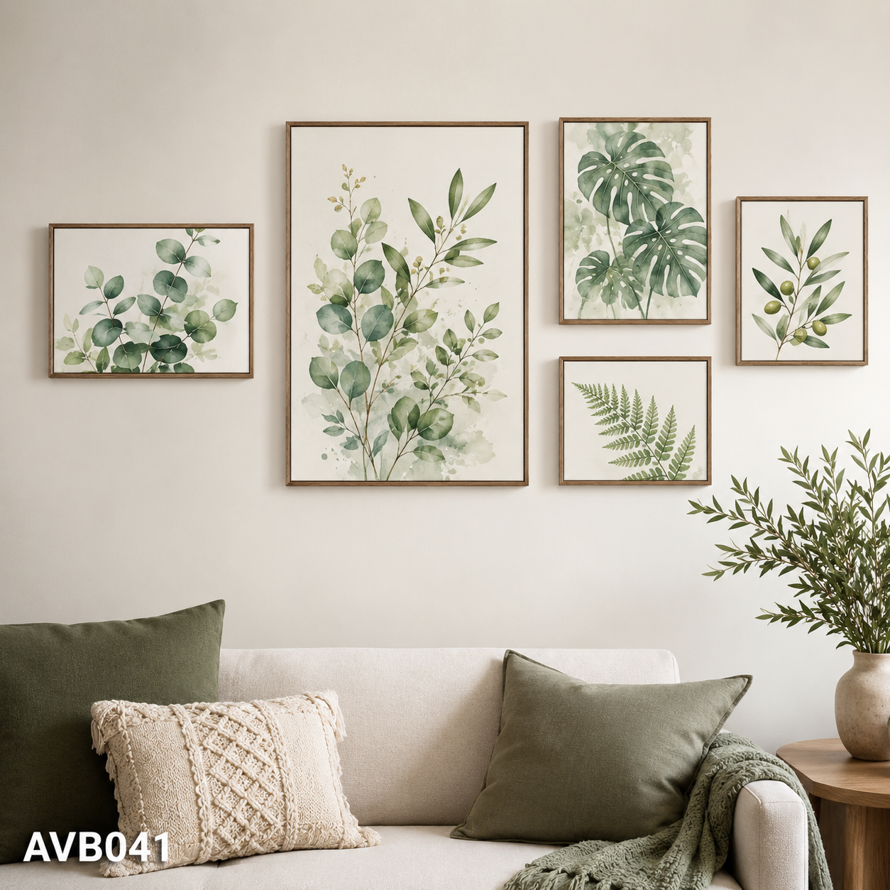 Bộ 5 Tranh Lá Cây - AVB041