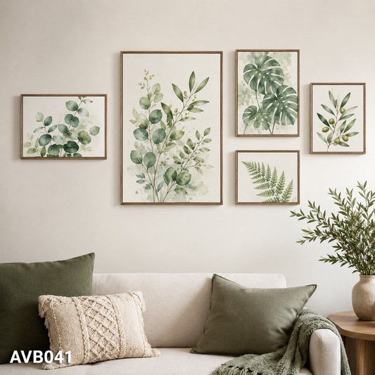 Bộ 5 Tranh Lá Cây - AVB041
