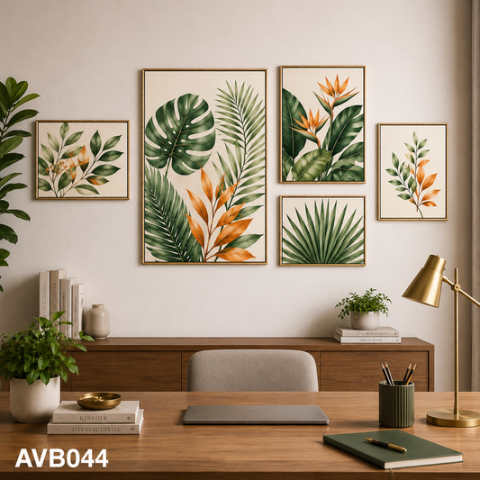 Bộ 5 Tranh Lá Cây - AVB044