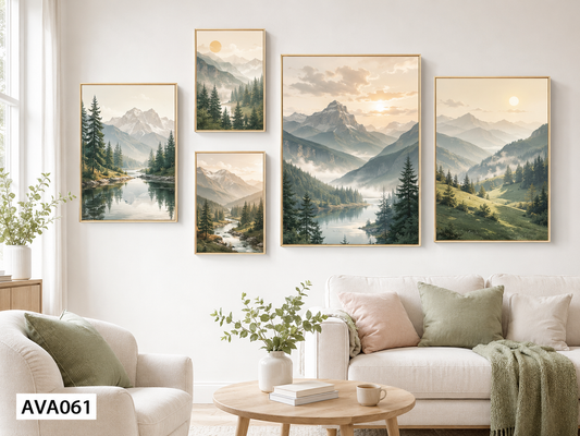 Bộ 5 Tranh Núi Rừng- AVA061