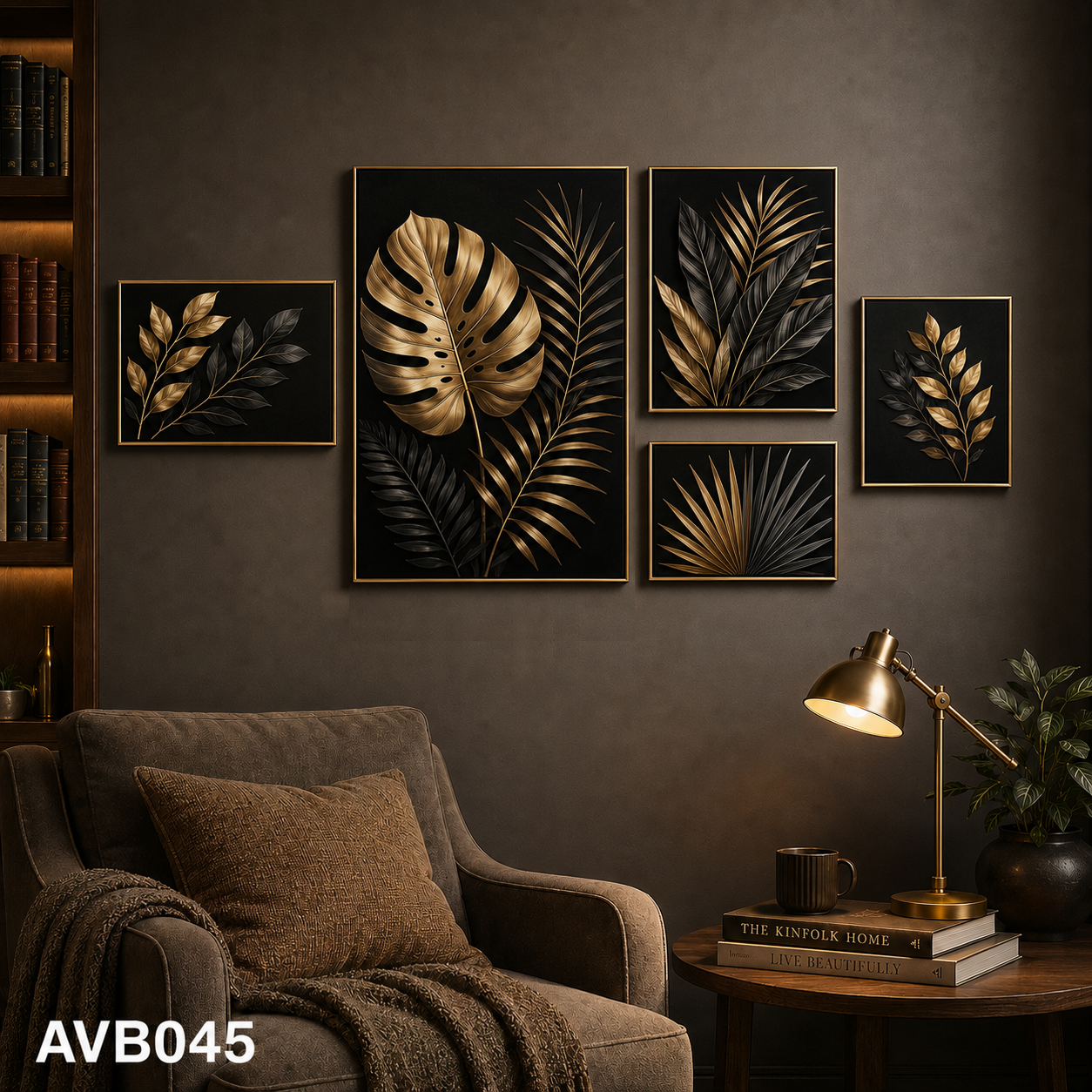 Bộ 5 Tranh Sắc Lá Vàng- AVB045