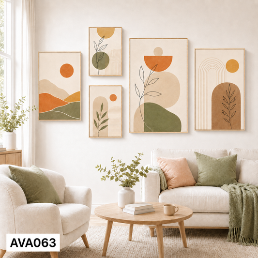 Bộ 5 Tranh Tối Giản - AVA063