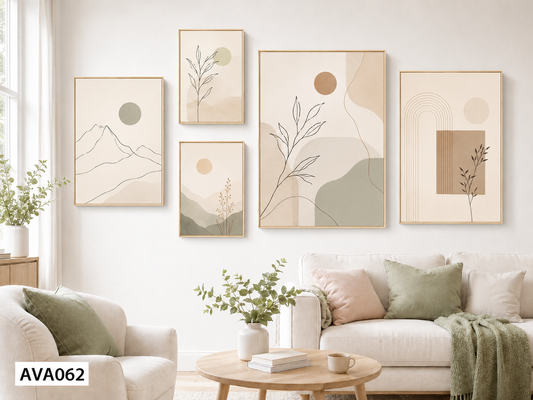 Bộ 5 Tranh Tối Giản - AVA062
