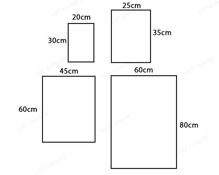 Bộ 4 Tranh Phong Cảnh Biển - VE760