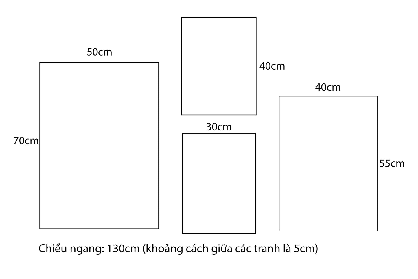 Bộ 4 Tranh Hoa Lá, Bầu Trời Và Quotes - VK284.1