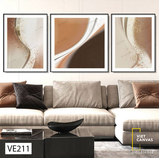 Bộ 3 Tranh Trừu Tượng Đơn Giản - VE211