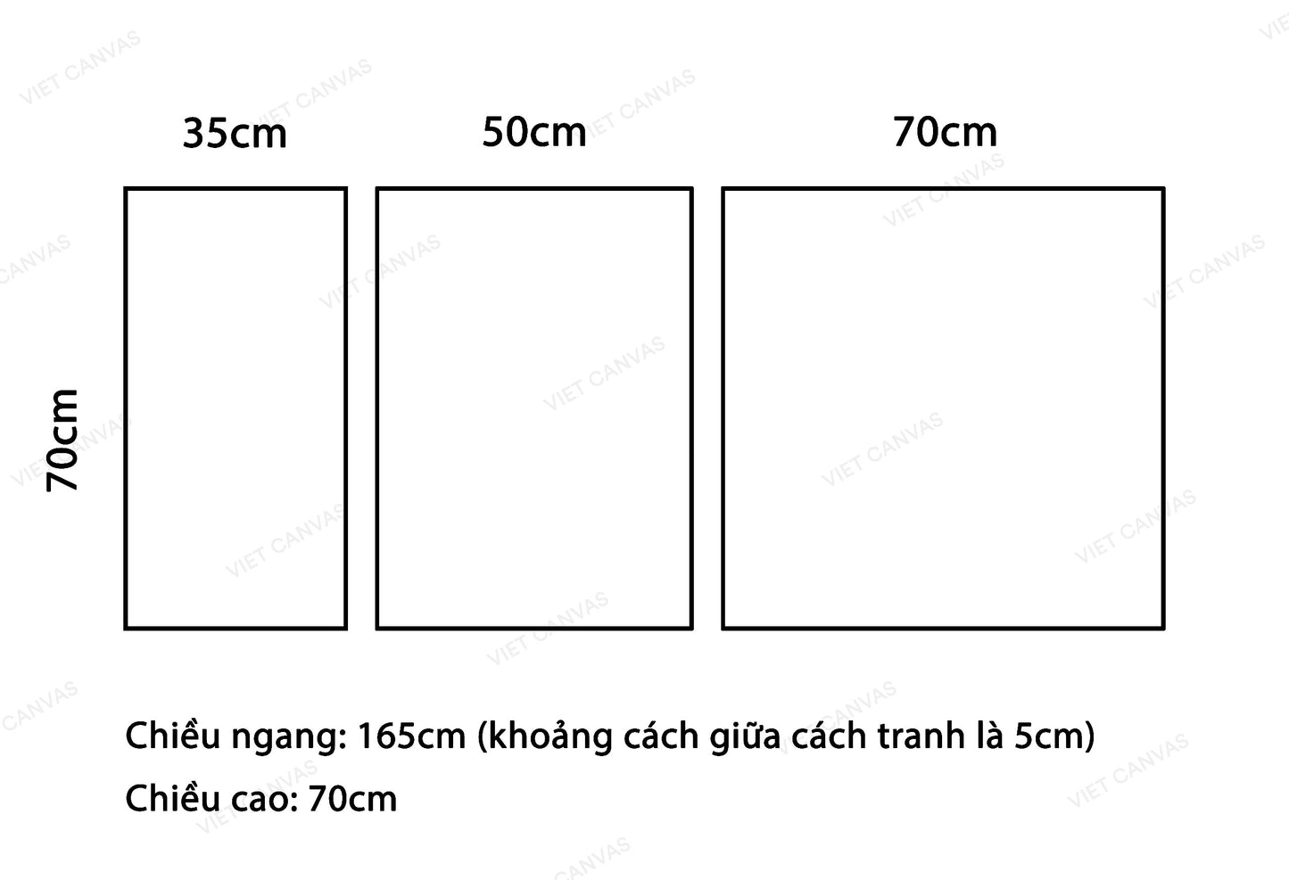 Bộ 3 Tranh Trừu Tượng Tối Giản - VE208