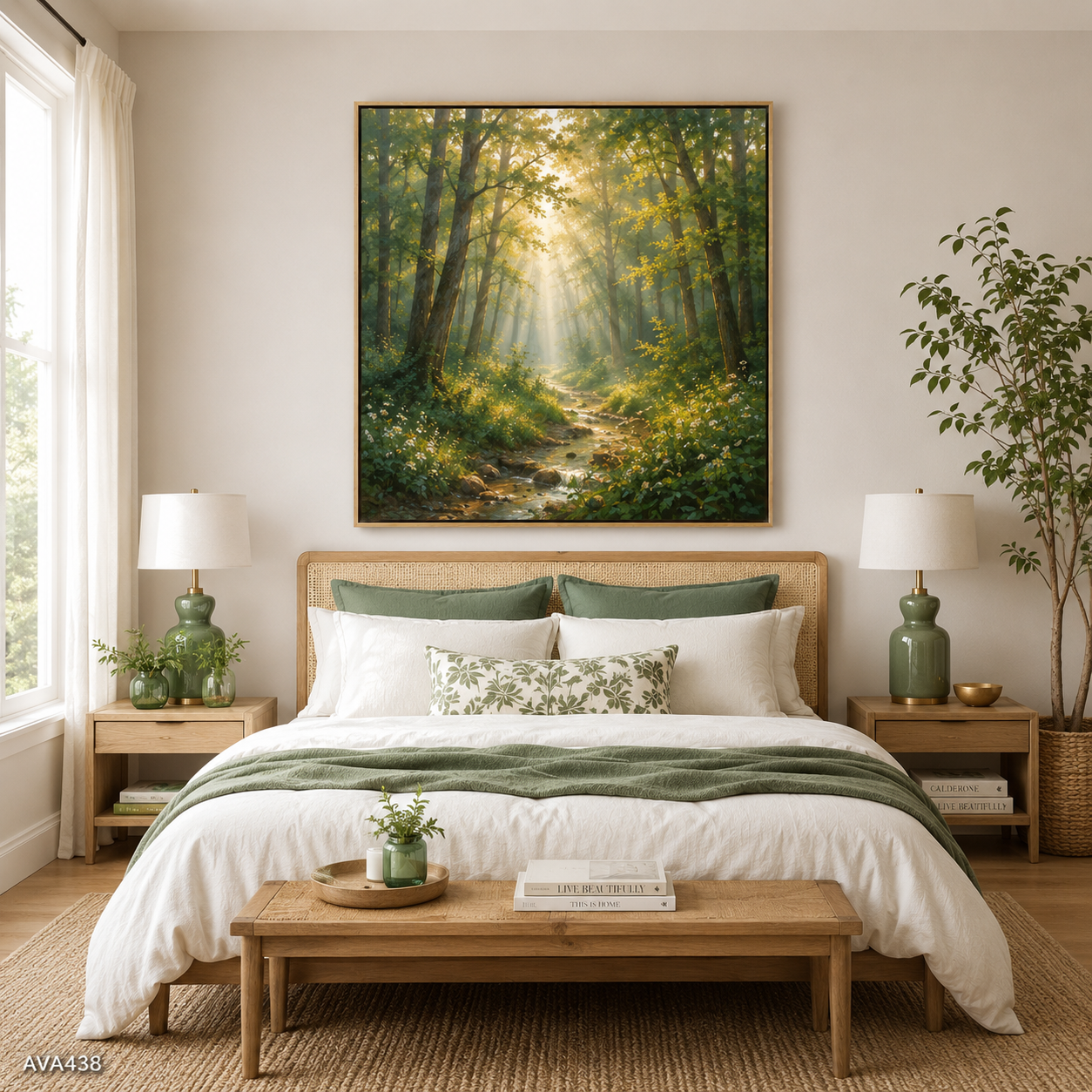 Tranh Ánh Nắng Xuyên Rừng - AVA438