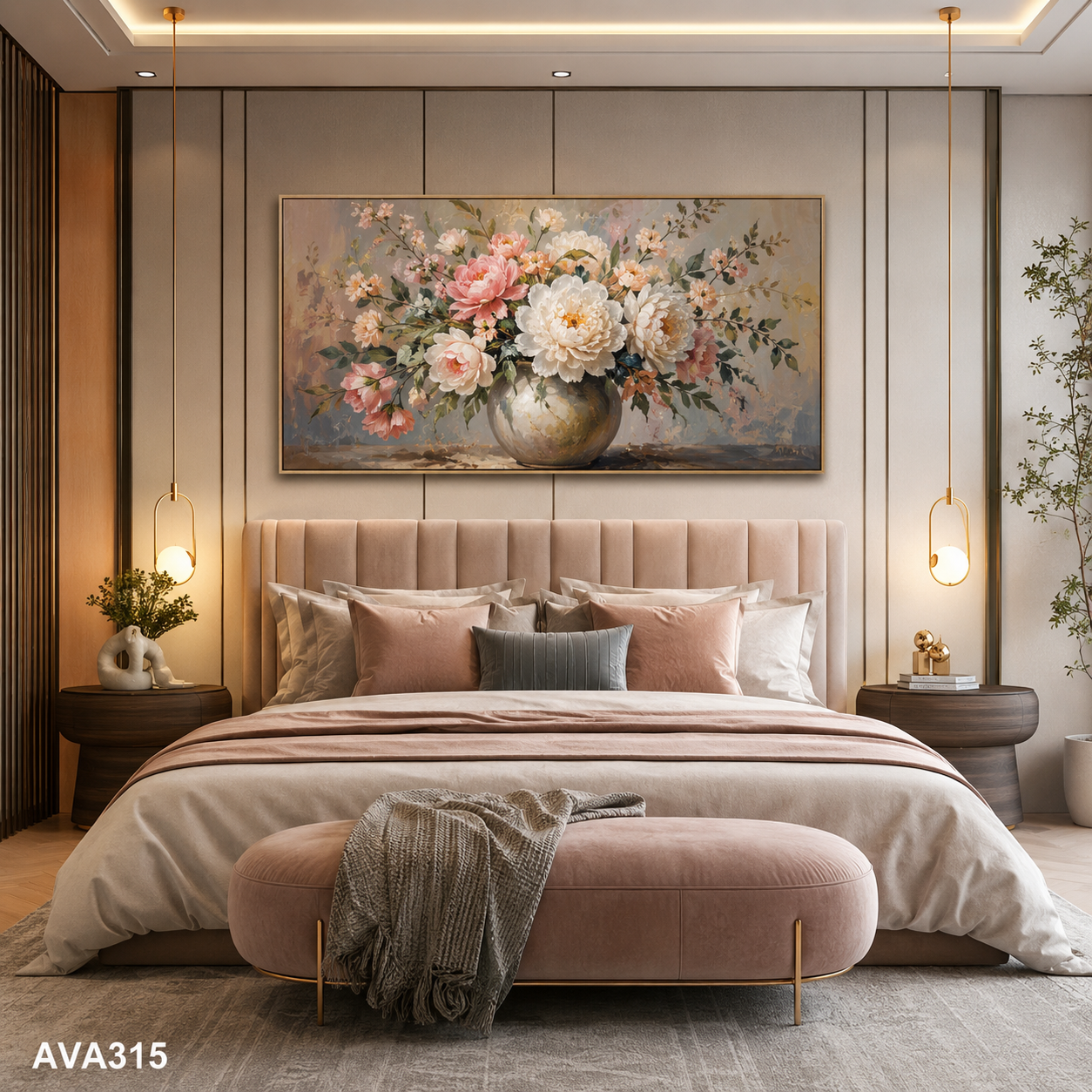 Tranh Bình Hoa Nở Rộ - AVA315