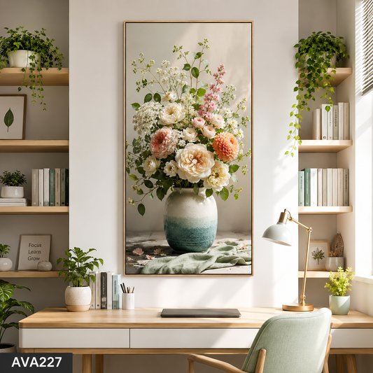 Tranh Bình Hoa Nở Rộ - AVA227