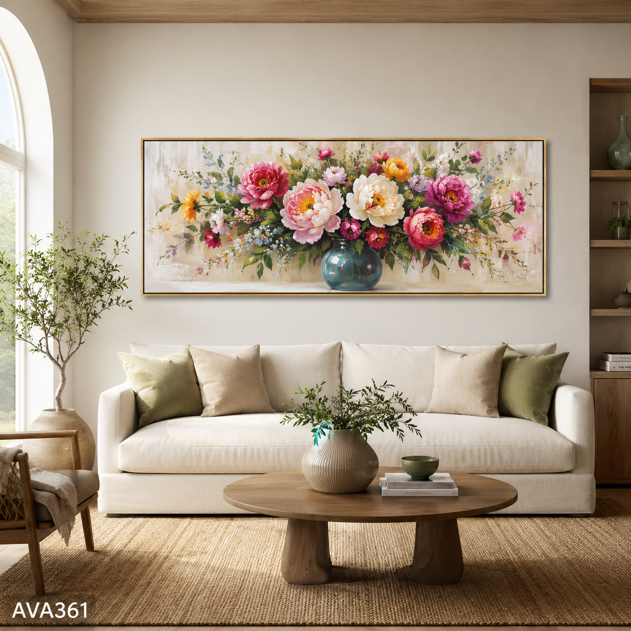 Tranh Bình Hoa Sắc Màu - AVA361