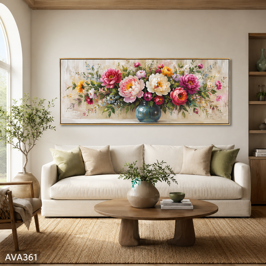 Tranh Bình Hoa Sắc Màu - AVA361