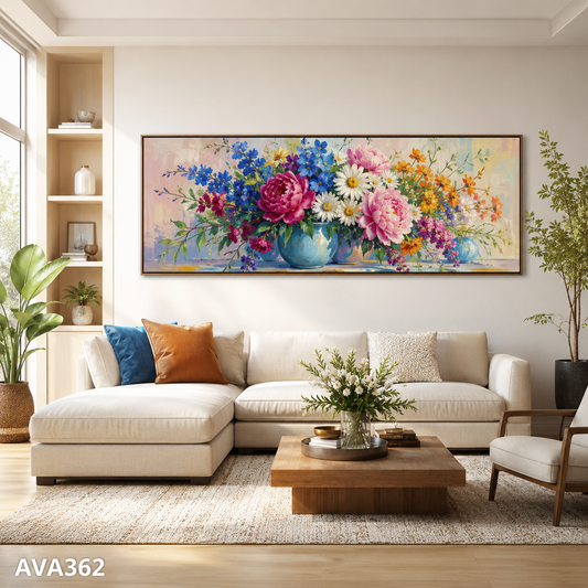 Tranh Bình Hoa Sắc Màu - AVA362