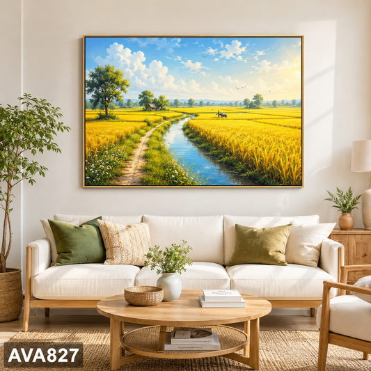Tranh Cánh Đồng Lúa Vàng - VQ827