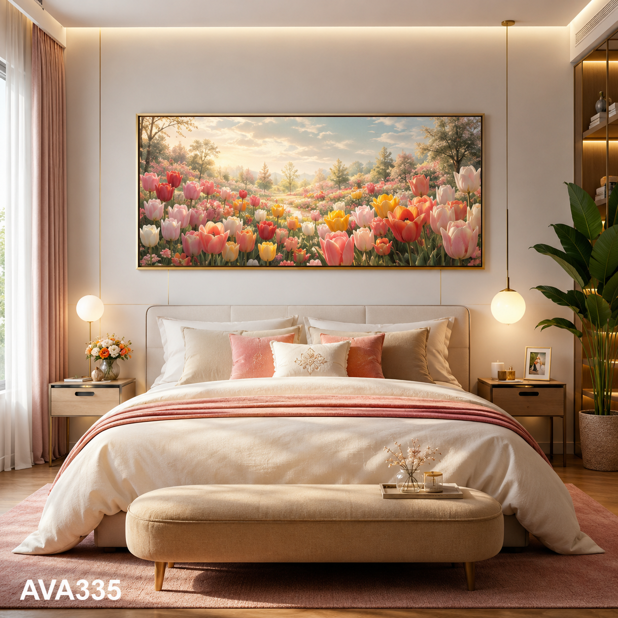Tranh Cánh Đồng Tulip - AVA335