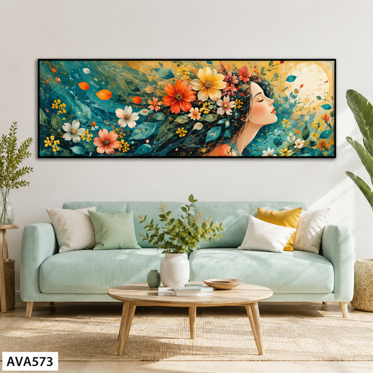 Tranh Cô Gái Giữa Vườn Hoa - AVA573