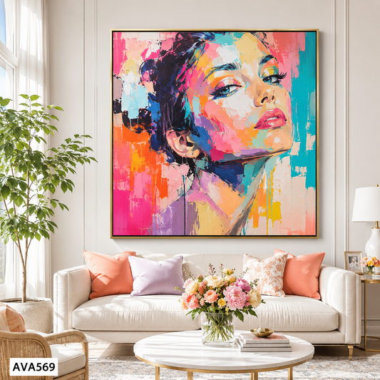 Tranh Cô Gái Sắc Màu - AVA569