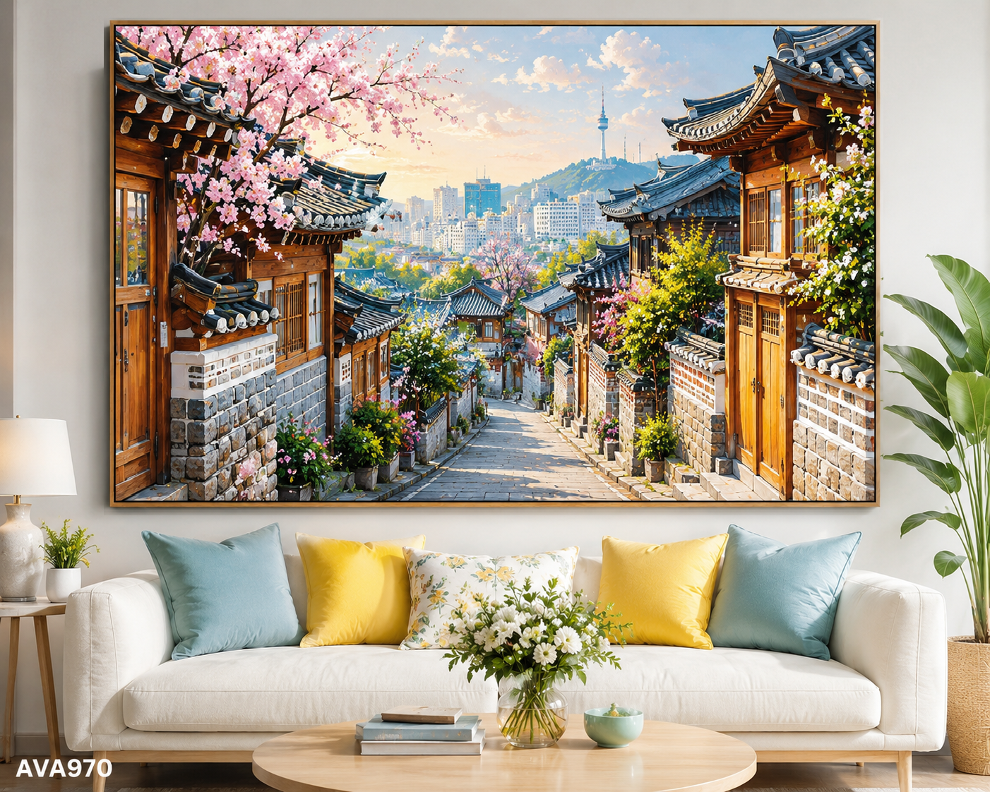 Tranh Con Đường Hoa Đào - AVA970