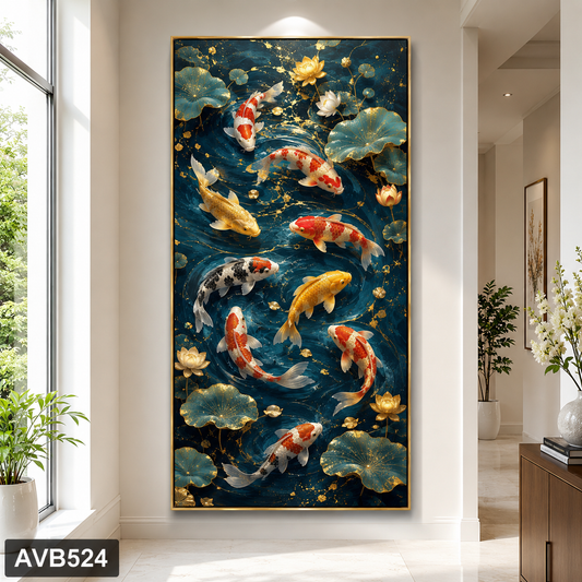 Tranh Cửu Ngư Bình An - AVA524