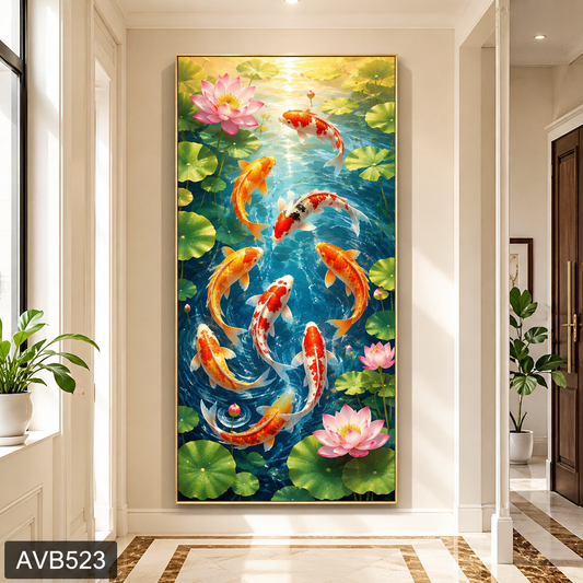 Tranh Cửu Ngư Cát Tường - AVA523