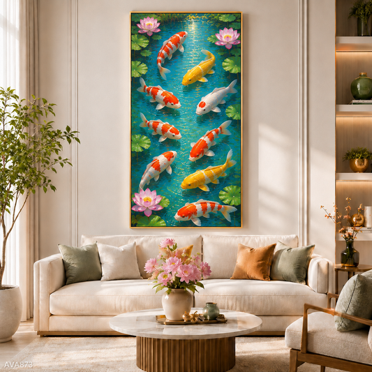 Tranh Cửu Ngư Đắt Lộc - AVA873