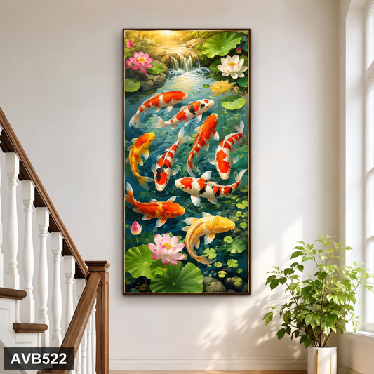 Tranh Cửu Ngư Hưng Thịnh - AVA522