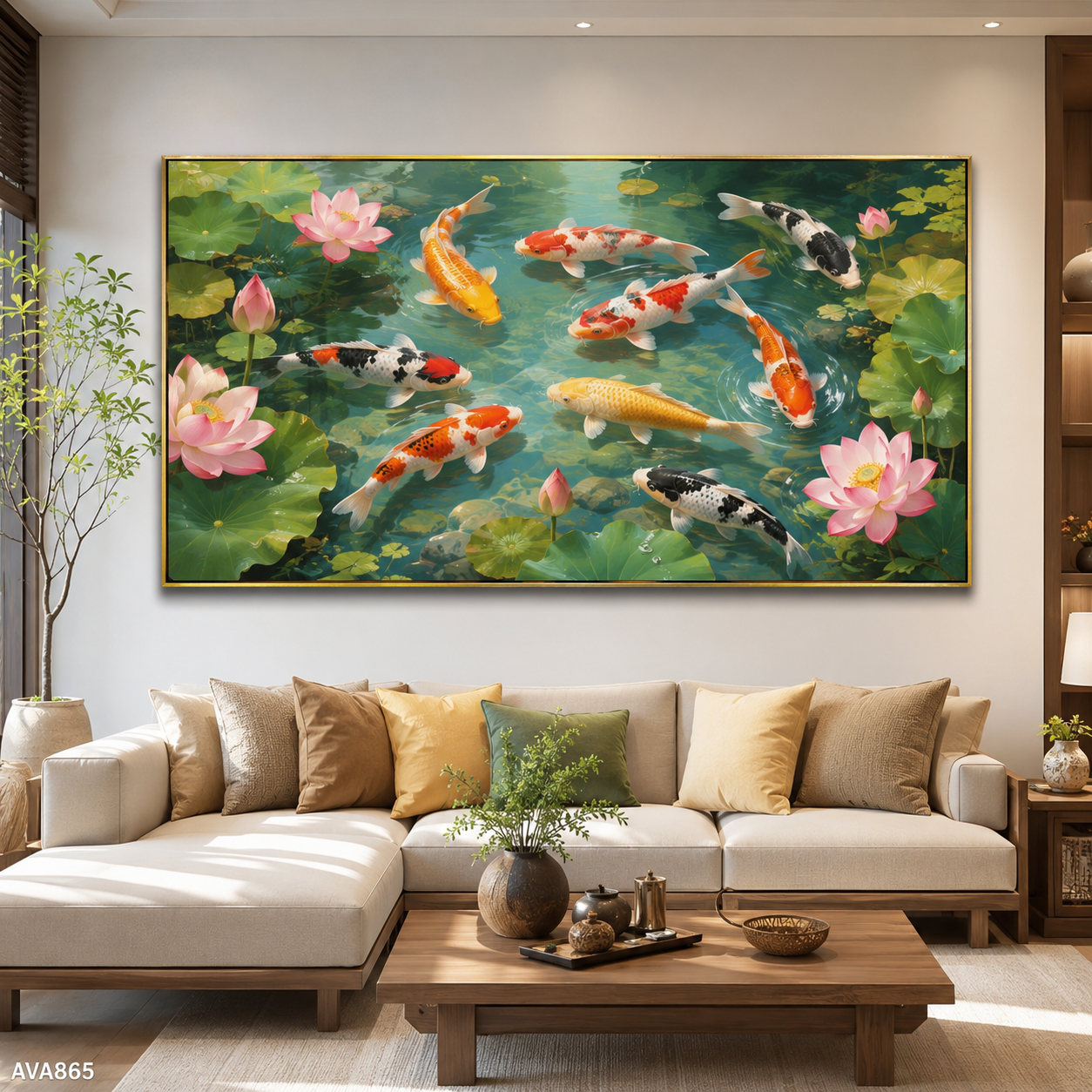 Tranh Cửu Ngư Phú Quý - AVA865