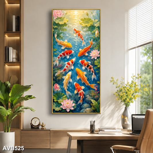 Tranh Cửu Ngư Viên Mãn - AVA525