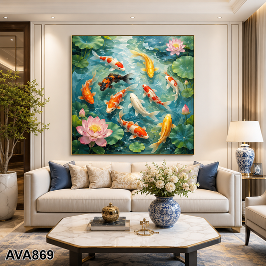 Tranh Cửu Ngư Viên Mãn - AVA869