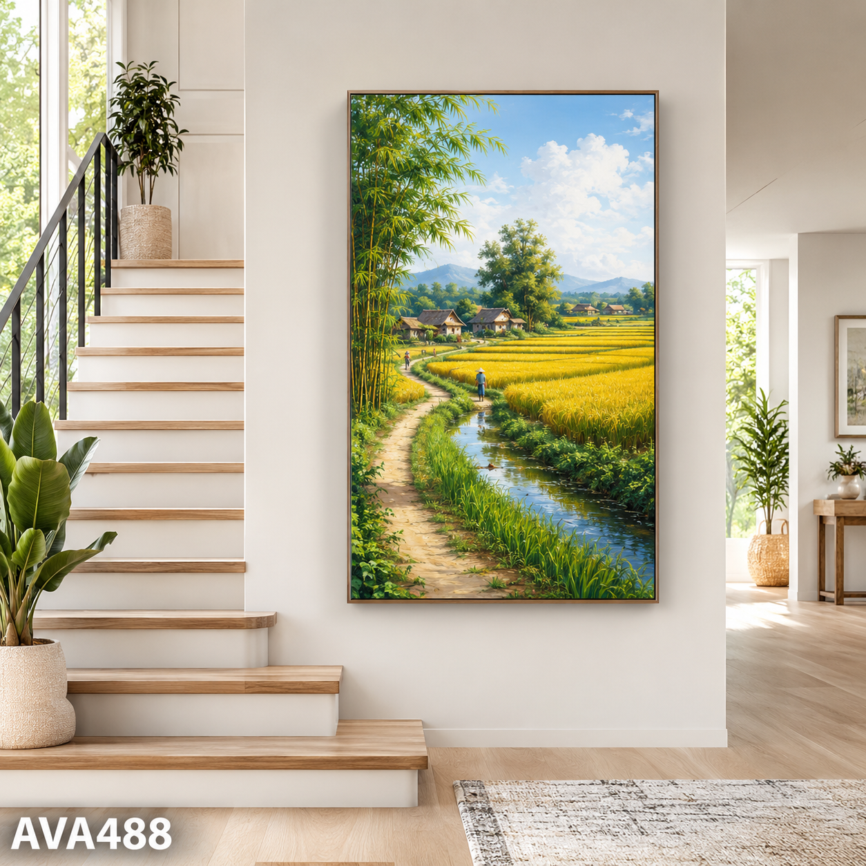 Tranh Đồng Lúa Chín Vàng - AVA488
