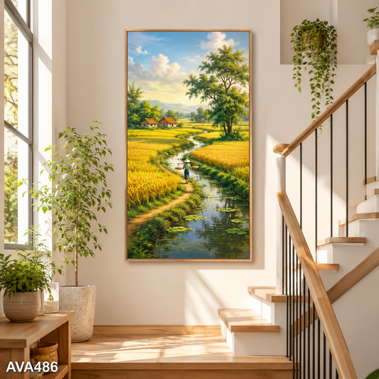 Tranh Đồng Lúa Quê Hương - AVA486