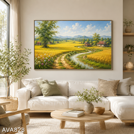Tranh Đồng Lúa Trước Nhà - AVA828