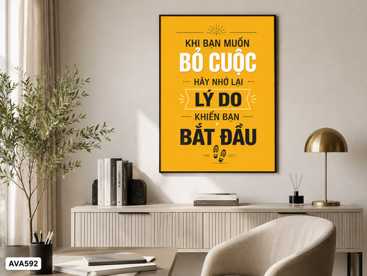Tranh Động Lực - Quote Tiếng Việt - AVA592