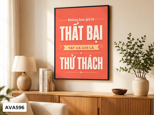 Tranh Động Lực - Quote Tiếng Việt - AVA596
