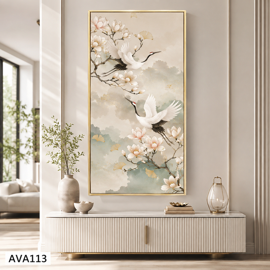 Tranh Hạc Và Hoa - AVA113
