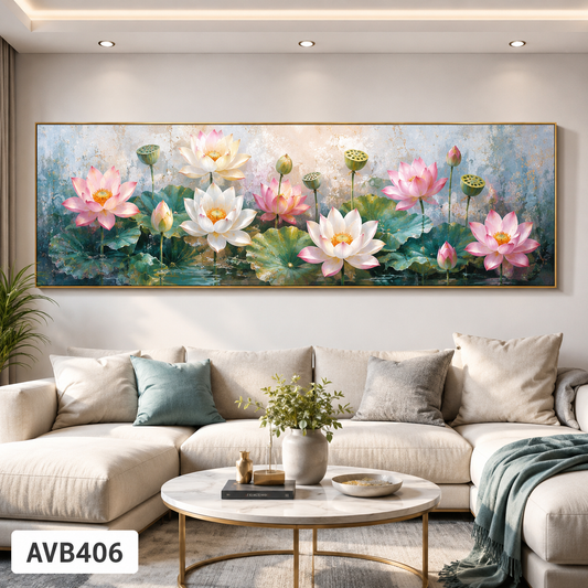 Tranh Hồ Sen - AVB406