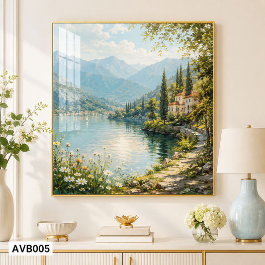 Tranh Hồ Xanh Bình Yên - AVB005