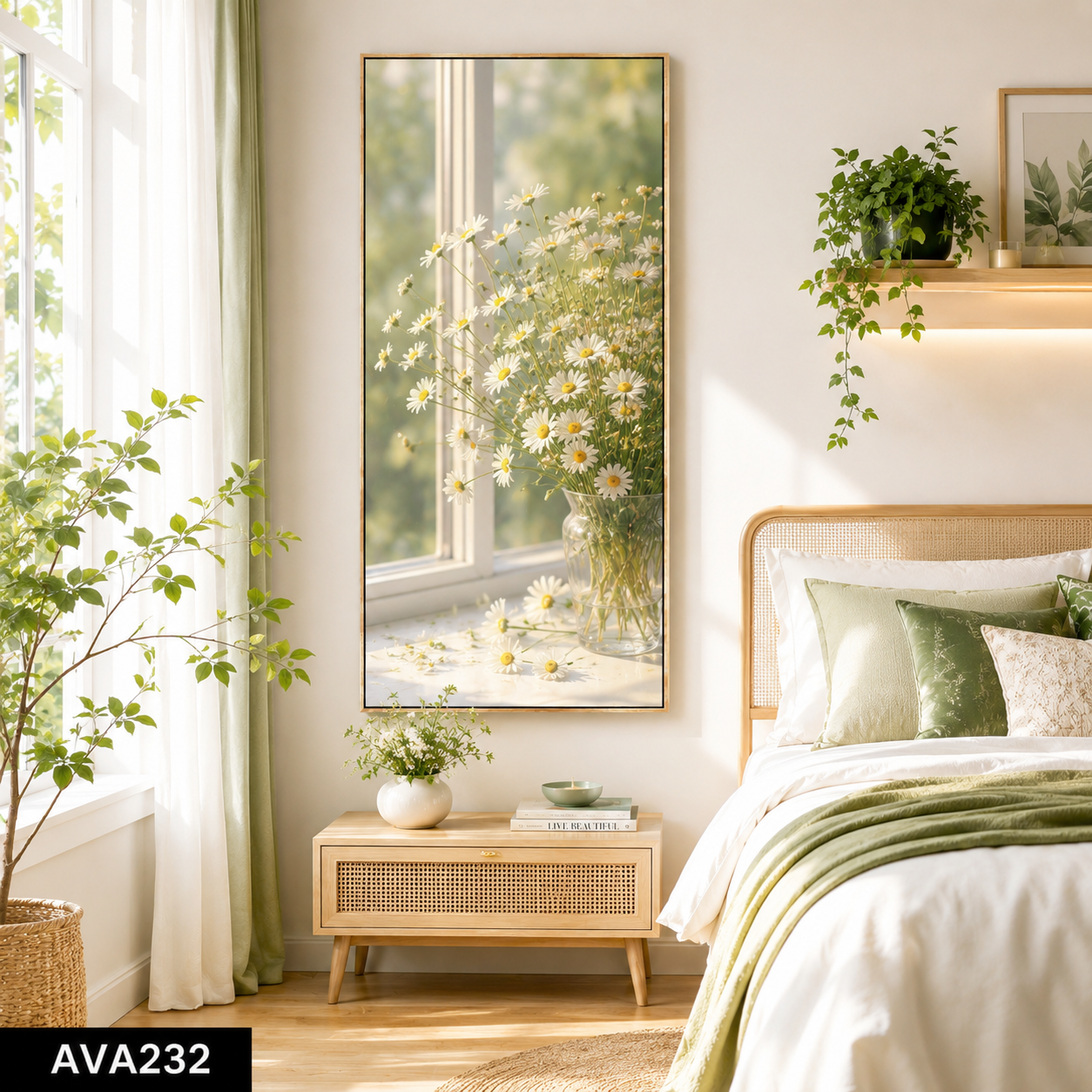 Tranh Hoa Cúc Ngoài Ô Cửa- AVA232