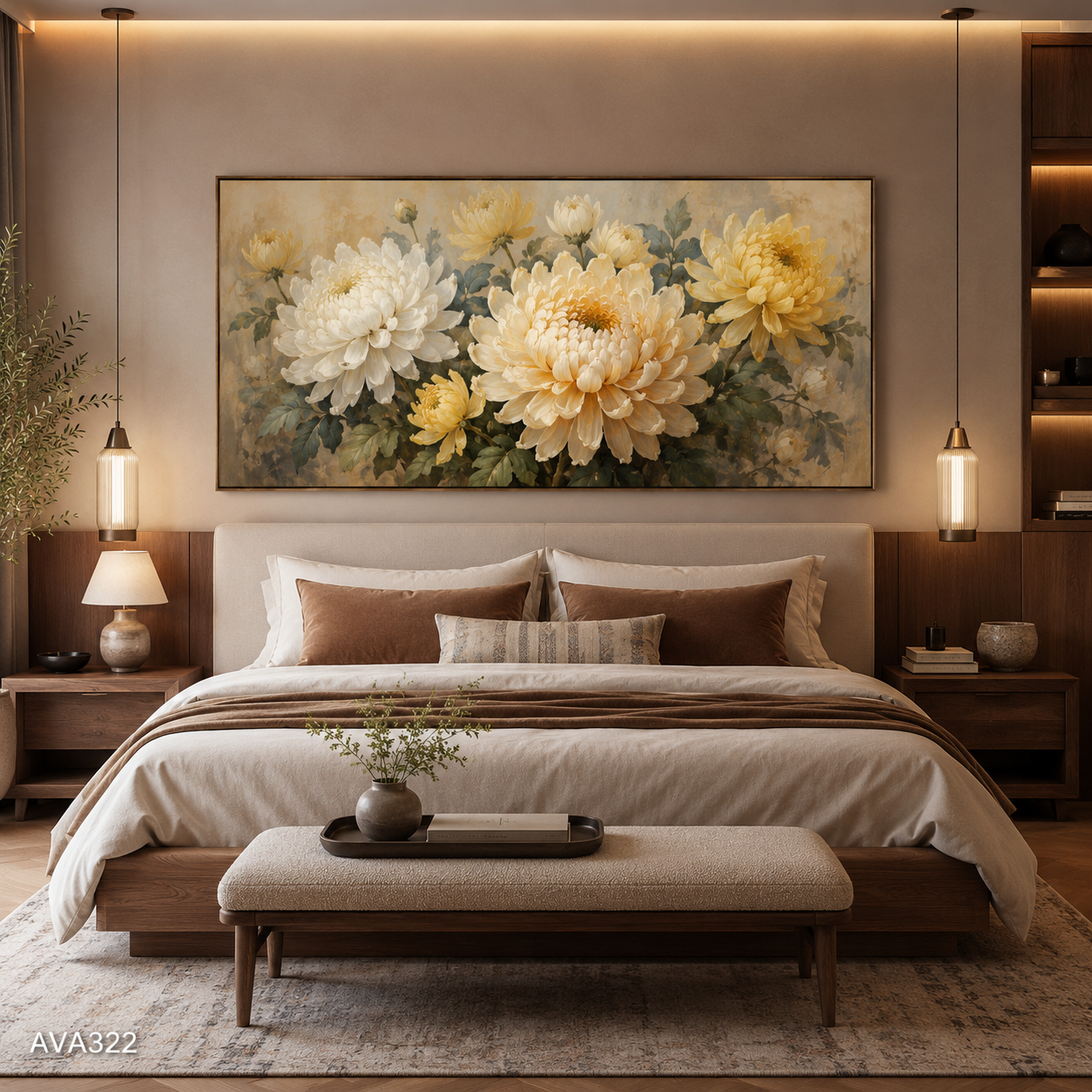 Tranh Hoa Cúc Nở Rộ - AVA322