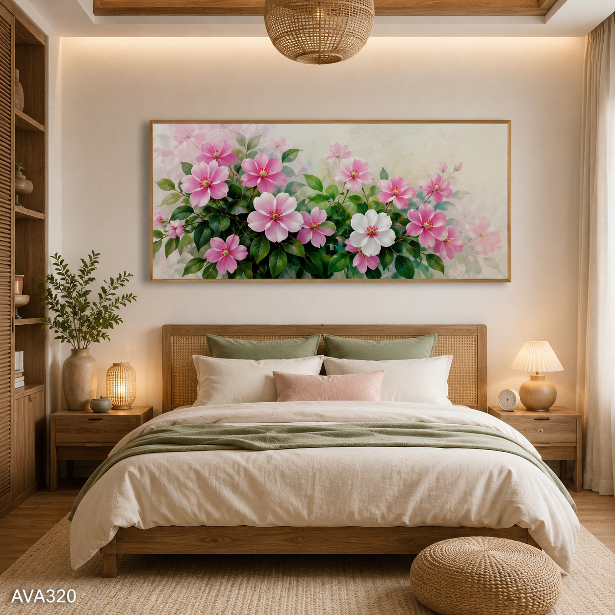 Tranh Hoa Dừa Cạn - AVA320