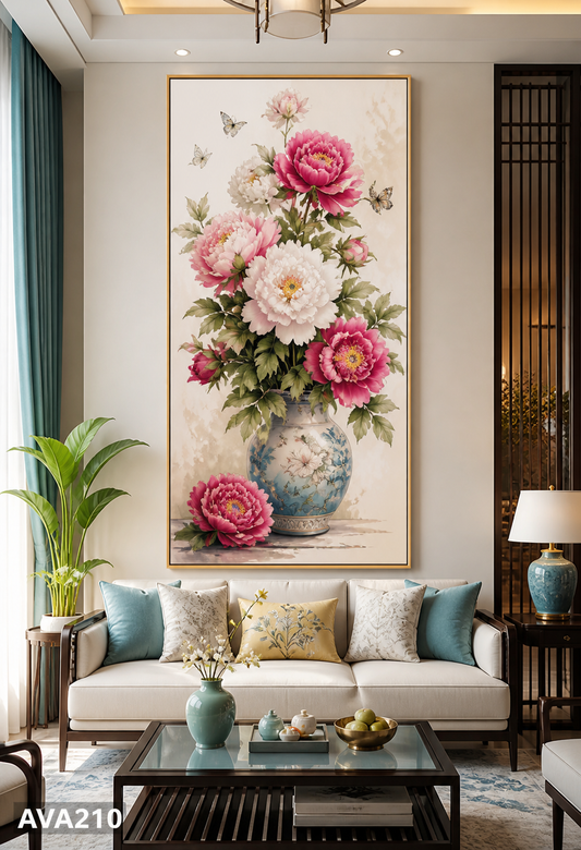 Tranh Mẫu Đơn Rực Rỡ - AVA210
