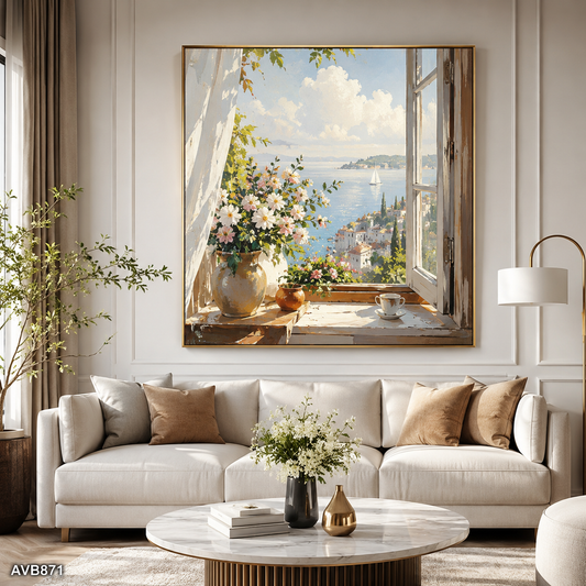 Tranh Hoa Và Biển - AVB871