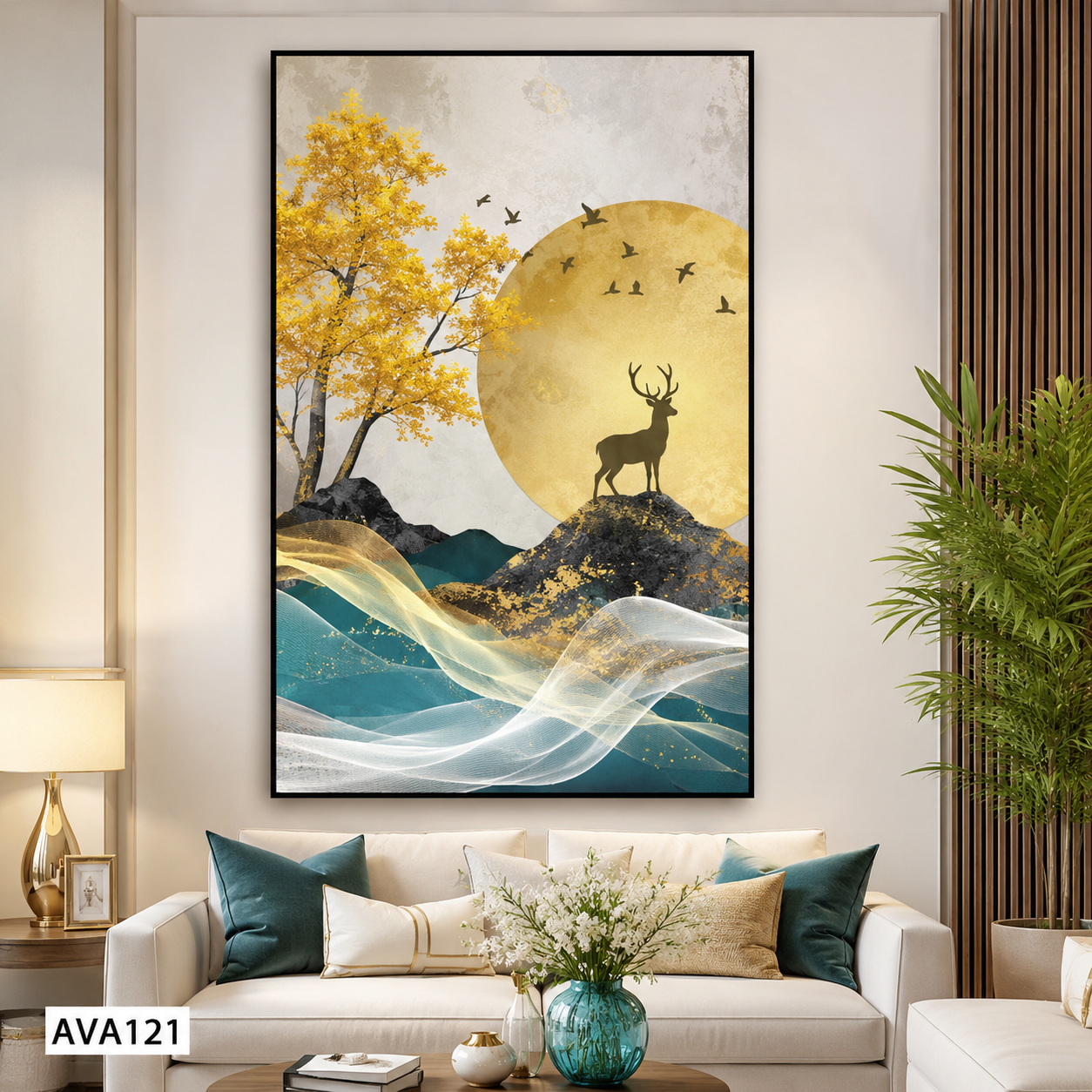 Tranh Hươu Dưới Ánh Trăng - AVA121