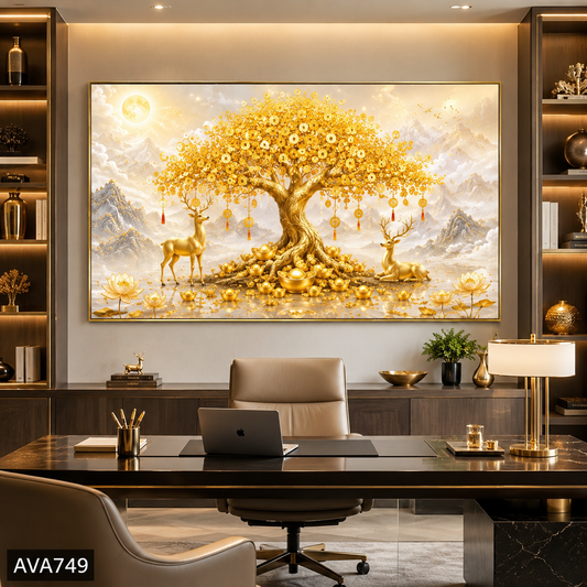 Tranh Kim Tiền Bình An - AVA749